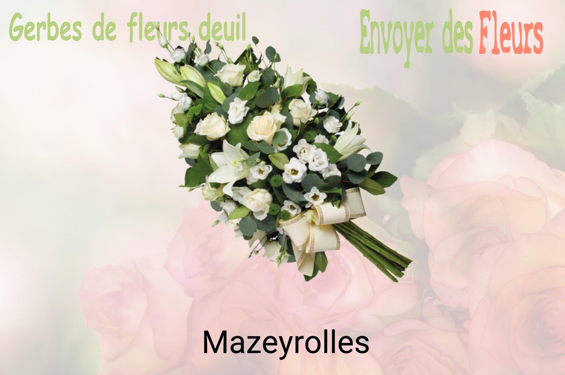Gerbe de fleurs de deuil livrée à Mazeyrolles